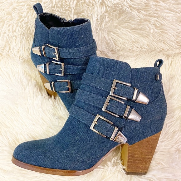 Crown Vintage Denim Booties - Great Condition